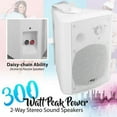 thumbnail image 5 of Pyle PDWR53BTWT 5.25" 300 Watt Bluetooth Indoor Outdoor Speakers, White (2 Pack), 5 of 8