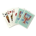 thumbnail image 1 of Dockside Series, Seas The Day, Lobster, Lantern Press, Premium Playing Cards, 52 Card Deck with Jokers, USA Made, 1 of 5