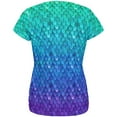 thumbnail image 2 of Halloween Mermaid Scales Costume All Over Womens T Shirt Multi X-LG, 2 of 7