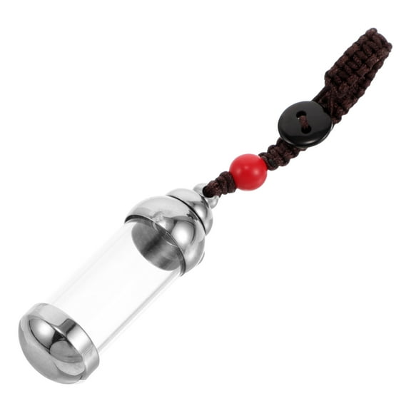 FRCOLOR Adorable Small Glass Vials Keychain For Fetal Hair Cute Miniature Bottle Keychain Unique Jar Pendant For Women Fetal Hairs Keychain Bottle