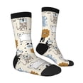 thumbnail image 2 of Goofa Hand Drawn Animals Printed Men's Crew Socks, Soft Durable Breathable Moisture-Wicking with Odor Control Cotton socks, 2 of 9