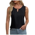 thumbnail image 1 of Débardeur d'Été Sans Manches pour Femmes - Chemise de Travail Décontractée, Matériau Polyester, Col Rond Plissé devant, Tenue Habillée Ample 2024, 1 of 6