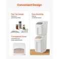 thumbnail image 6 of Rice Storage Containers 4 Pack Large Dog Food Dispenser Kitchen Grain Container with Wheels Sealing Lid and 4 Measuring Cups 3.5 Gallon 15 Liter x2 4.5 Gallon 20 Liter x2, 6 of 6