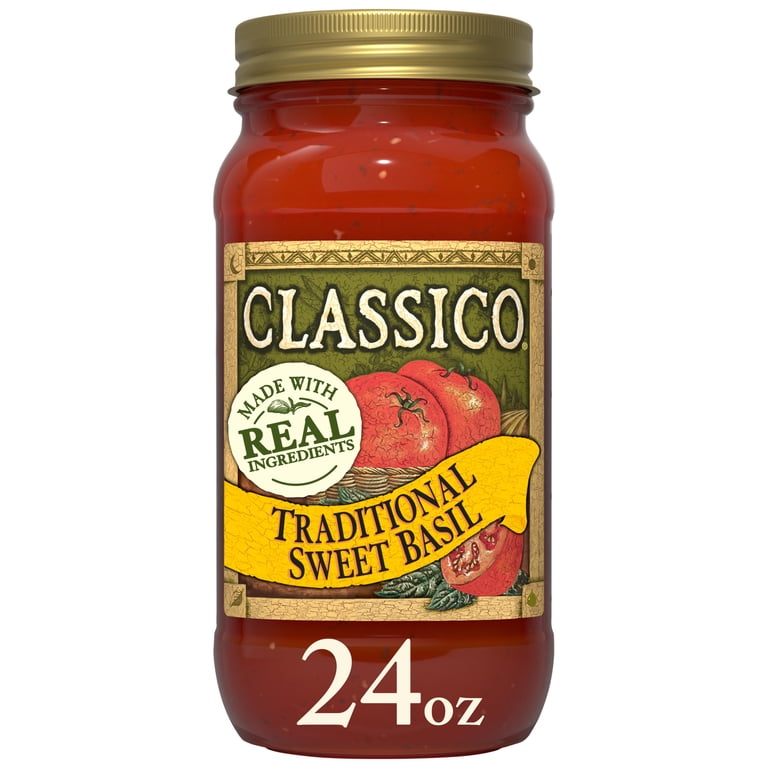6 pack) Classico Traditional Sweet Basil Pasta Sauce, 24 oz Jar -  Walmart.com