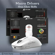 ATTACK SHARK X6 49g SUPERLIGHT Mouse with Magnetic Charging Dock, PixArt PAW3395 Gaming Sensor, BT/2.4G Wireless/Wired Gaming Mouse