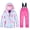 D, variant on Kids Tie-Dyed Ski Jacket Pants Suits Waterproof Windproof Snow Suit for Boys Girls Suspender Pants 2Pcs Sets