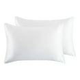 thumbnail image 2 of Mashaouyo Liquidation 2 Pcs Taie d'Oreiller Imitation Soie Blanche, 2 of 4