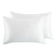 thumbnail image 1 of 2 piezas de fundas de almohada de imitación de seda en color puro, funda de almohada de imitación de seda en color blanco, 1 of 8