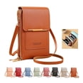 thumbnail image 5 of HonestMatter Crossbody Phone Purse, Phone Case Wallet with Touchscreen Window, Crossbody Phone Wallet for Women, PU Leather Small Crossbody Bag, Brown, 5 of 5