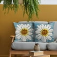 thumbnail image 4 of Summer Daisy Floral Pillow Covers 18X18 Inch Set of 2 White Petal Flower Bloom Decorative Pillow Cases Blue Seasonal Cotton Linen Cushion Case Farmhouse Home Decor for Sofa Couch Porch Outdoor, 4 of 6