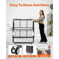 thumbnail image 4 of Twin Size Rollaway Bed with 4" Memory Foam Mattress, 38"x75" Folding Guest Bed for Adults, Sturdy Metal Frame Portable Floor Bed, 4 of 10