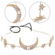 thumbnail image 2 of Tiara geométrica con perlas, diadema de luna, estrella y luna, accesorio elástico para el cabello para disfraz de diosa, ideal para festivales, Halloween, fiestas de cosplay, 2 of 8