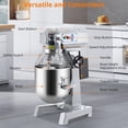 thumbnail image 3 of Kselythan 10QT Commercial Food Mixer, 600W Electric Stand Mixer with Stainless Steel Bowl, Commercial Mixer with 3 Speeds Adjustable for Bakeries Pizzeble for Bakeries Pizzerias Restaurants, 3 of 8