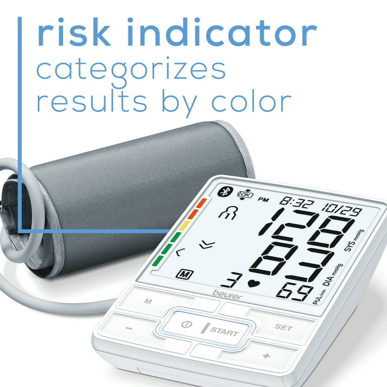 Beurer Series 800W Smart Bluetooth Blood Pressure Wrist Monitor, BC87W