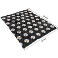 thumbnail image 4 of Black Daisy Flower White Blooms Pattern Blanket,Comfortable Soft Flannel Throw Blanket,All Season,Warm Lightweight Blankets for Sofa Bed Couch Living Room Chair,60"x80", 4 of 4