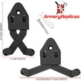 thumbnail image 6 of Armory Replicas Premium Metal Single Sword Wall Mount - Universal Holder - Vertical Wall Sword Display Hook (Black & Chromium), 6 of 6
