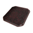 thumbnail image 3 of Funda de asiento con cuentas de madera Cojín de asiento con cuentas Multifuncional Resistente Fresco Tejido a mano rojo oscuro, 3 of 9