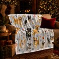 thumbnail image 3 of Adorable Dog Breed Pattern Hearts Paw Prints, Playful Pet Portrait Pattern, Warm Flannel Blanket for Living Room and Reading Nook, Dog Lovers Friendship Gift, Pet Lover Home Decor, 3 of 9