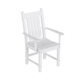 thumbnail image 2 of WestinTrends Malibu Classic Outdoor Dining Chairs with Arms, All Weather Poly Lumber Adirondack Patio Chairs Restaurant Bistro Chairs Support 350 LBS, Arched Backrest and Curved Seat, White, 2 of 11