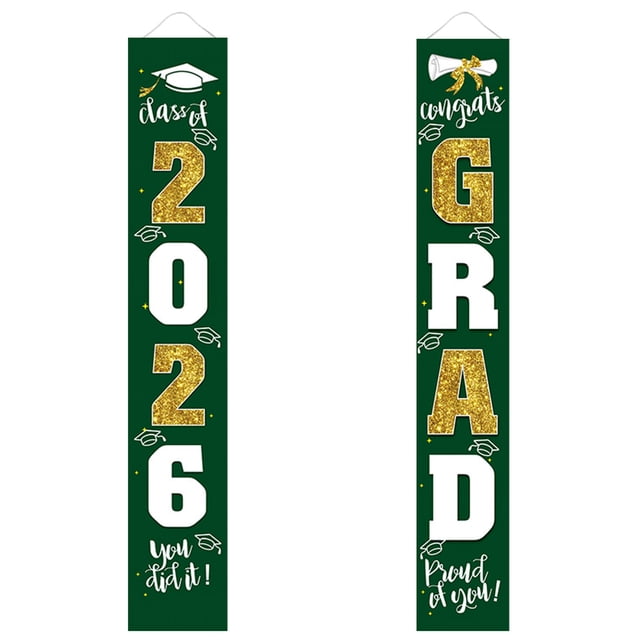 Graduation Decorations 2026 Porch Banner Congrats Grad Class Of 2026 Banner Graduation Banner Class Of 2026 For Any Schools Or Grades Party