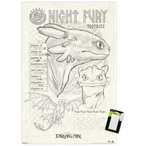 How To Train Your Dragon (2025) - Toothless Illustration Wall Poster, 22.375" x 34"