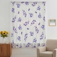 thumbnail image 3 of Purple Olive Leaves Sheer Curtains 54 Inches Long, Spring Pastoral Branches Plants Beige Light Filering Curtains, Breathable Simi Curtain Privacy Drapes for Kitchen Bathroom Small Window Treatment, 3 of 9