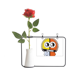 thumbnail image 1 of Botella de decoración de jarrones colgantes de flores rosas artificiales Universo y Alien tricolor 25 x 17 cm, 1 of 3