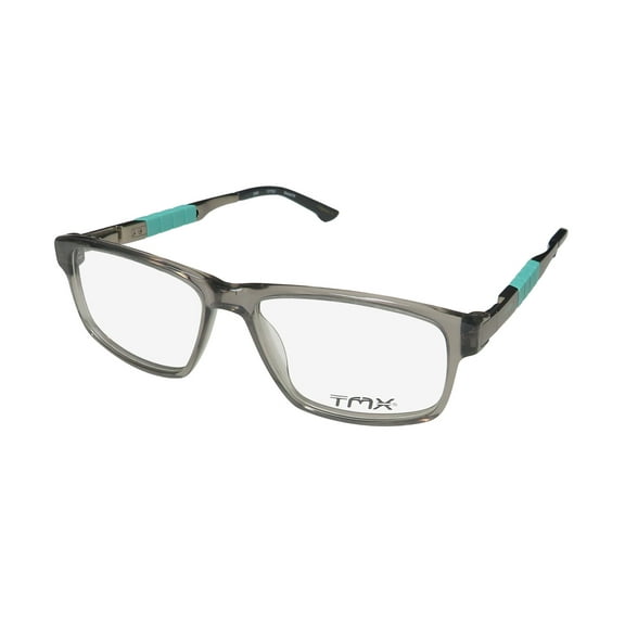 NEW TIMEX CHANGE UP MENS DESIGNER FULL-RIM LIGHT GREY FRAME DEMO LENSES 52-15-135 SPRING HINGES EYEGLASSES/SPECTACLES