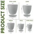 thumbnail image 2 of Macetas Utopia Home para drenaje interior, 18 a 12 cm, 5 unidades, color gris, 2 of 6