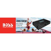 BOSS Audio Systems OX1.5KM Onyx Series Car Audio Subwoofer Amplifier – 5000 High Output, Class A/B, 2/4 Ohm, Low/High Level Inputs, Low Pass Crossover, MOSFET Power, Monoblock, Full Range, Stereo
