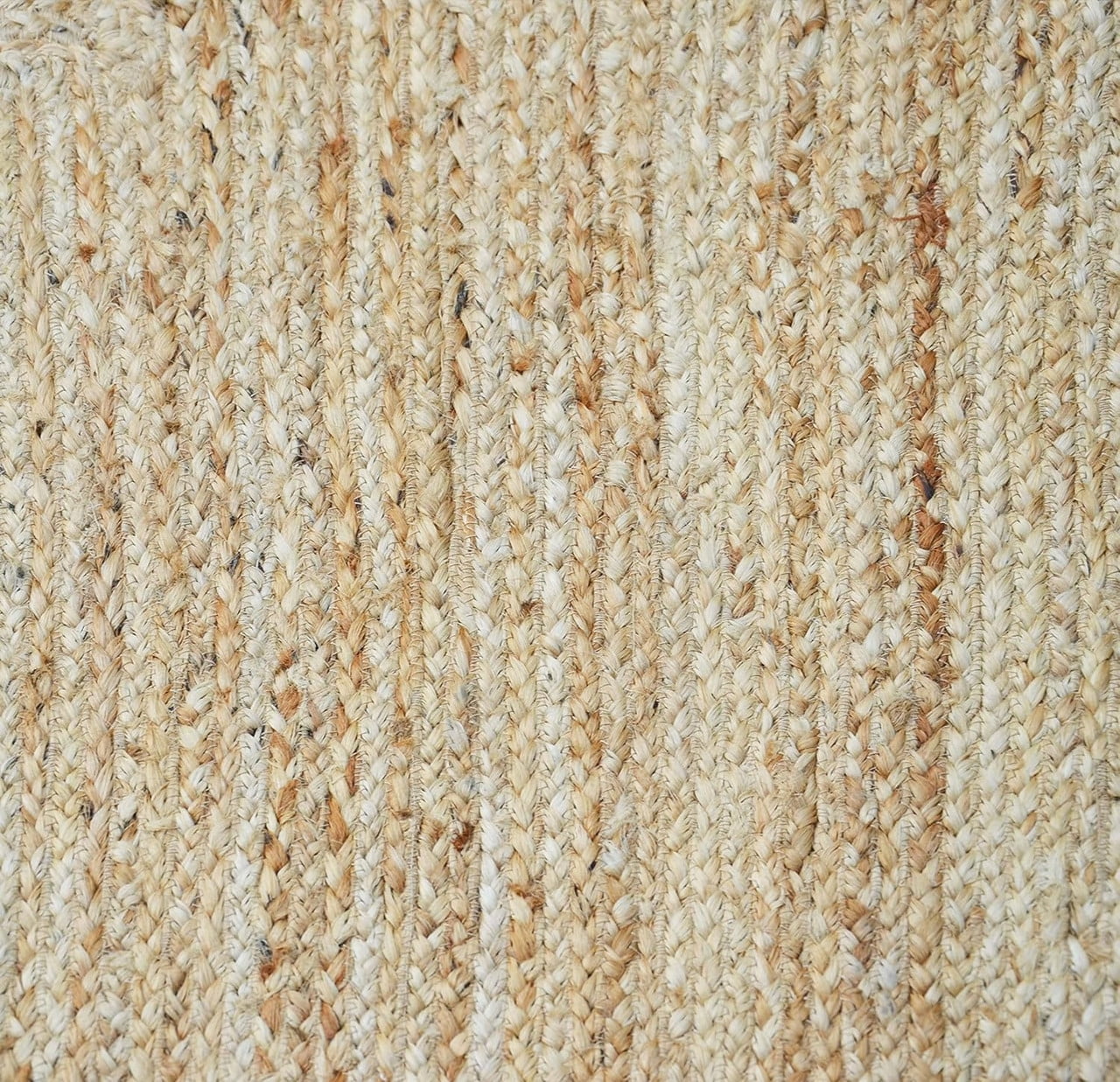 Scallop Pattern Jute Bohemian Area Rug, Light Pink, 4'x6'