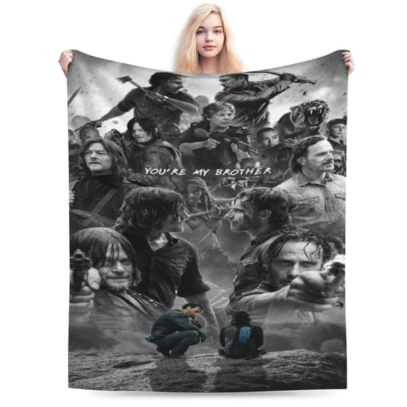Walking Dead Blanket, Soft Warm Cozy Plush Throw Blanket Gifts for Adults Kids, Lightweight Fuzzy Comfy Flannel Blankets for Couch Bed House Decor Travel 40"X30"