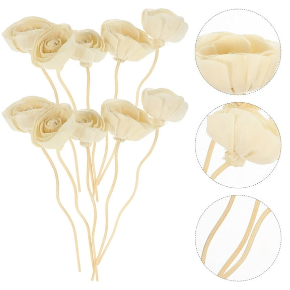 10pcs Diffuser Sticks Artificial Flower Reed Essential Oil Aroma Diffuser Sticks for Office Home Decor