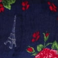 thumbnail image 2 of Betsey Johnson French,Floral Fleece Bed Blanket, Full,Queen, Blue, 2 of 4
