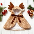 thumbnail image 5 of Festive Christmas Pet Dog Apparel Reindeer Cloak Costume with Hat & Ornament Accessories for Small Medium Dogs & Cats Holiday Party Outfit, 5 of 6