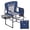 Blue, variant on Sunnyfeel Camping Director Chair with Side Table, 300LBS Heavy Duty Foldable Lawn Beach Fishing Chair with Storage Bag, Blue