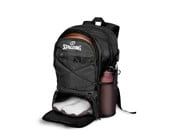 Spalding Backpack for Teens & Adults 30L Black Multi-Compartment Ventilated Pocket