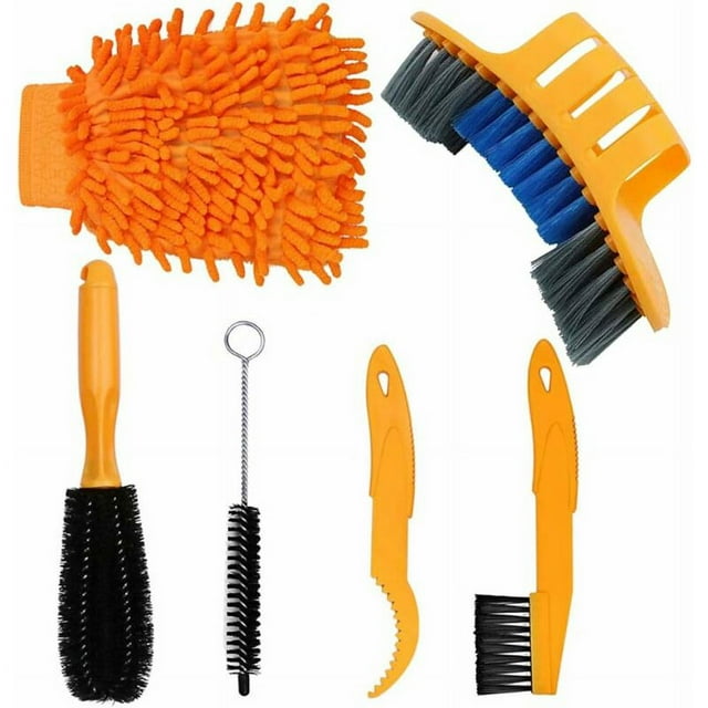Jinsinto Bicycle Cleaning Tools, Multi-Function Maintenance Cleaning Tool, Complete Bicycle Cleaning Kit for Chain/Tires/Sprocket/Cycling Wheel/Stains, for All Types of Bikes