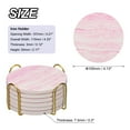 thumbnail image 2 of Posavasos para bebidas Unique Bargains 6uds Rosa con Soporte de Hierro, 2 of 6