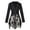 Black, variant on FYEGRE Gothic Carnival Jacket Dress for Women Elegant Lace Tuxedo Attire Black M