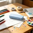 thumbnail image 5 of Yhmxh Cute Plastic Pencil Box, Double Layer Hard Pencil Case, Portable Snap Closed Stationery Storage Box, Lightweight Durable Rectangular Pen Holder for Office Art Supplies Organizer, 5 of 5