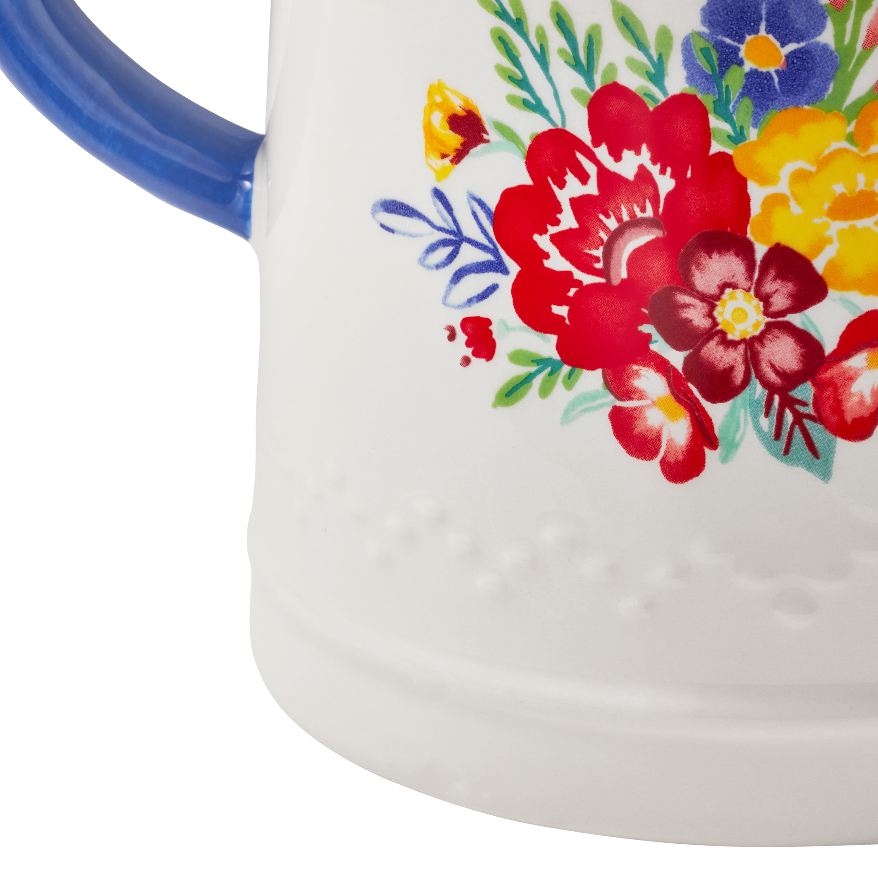 The Pioneer Woman 6-Inch Blue & White Watering Can Ceramic Planter