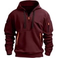 thumbnail image 3 of YATELLE Tactical Hoodies for Men Quarter Zip Pullover Men Vintage Workout Hoodies with Pockets Military Tactical Sweatshirt, 3 of 5