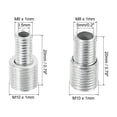thumbnail image 2 of Unique Bargains M10 to M6/M8 20mm Long Double Male Threaded Reducer Bolt Screw Fitting Adapter 10 Pack, 2 of 5