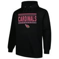 thumbnail image 2 of Men's Fanatics Black Arizona Cardinals Big & Tall Pop Pullover Hoodie, 2 of 3