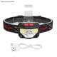 thumbnail image 1 of Linterna frontal LED recargable por USB, luz de diadema con inducción de ondas para acampar al aire libre, 1 of 14