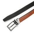 thumbnail image 4 of Athosline Mens Reversible Leather Belt, 35mm, Casual Business Belts for Men, One Belt Reverse For 2 Sides, Light Brown+Black,Waist Size 42-45,130cm,Recortable Waistband, 4 of 11
