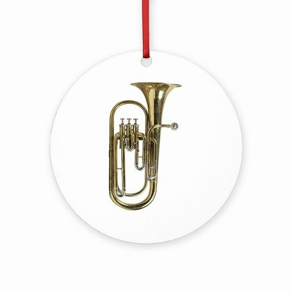 CafePress - Tuba -  Round Wood Ornament 4"