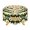 Green, variant on ABPETE Vintage Jewelry Box Oval Trinket Display Case with Rose Pattern Decorative Green Treasure Box Ring Holder for Women