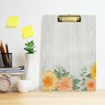 thumbnail image 5 of FMSHPON Orange Flower Yellow Sunflower Clipboard Hardboard Wood Nursing Clip Board and Pull for Standard A4 Letter 13x9 inches, 5 of 7